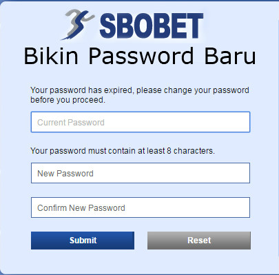 bikin password baru sbobet